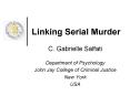 Linking Serial Murder PowerPoint PPT Presentation