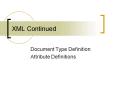 XML Continued PowerPoint PPT Presentation
