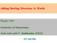 Adding Nesting Structure to Words