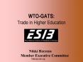 WTOGATS: Trade in Higher Education PowerPoint PPT Presentation