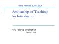 Scholarship of Teaching: An Introduction PowerPoint PPT Presentation