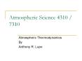 Atmospheric Science 4310 7310 PowerPoint PPT Presentation