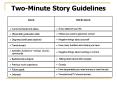 TwoMinute Story Guidelines PowerPoint PPT Presentation