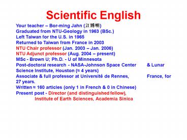 Scientific English