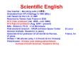 Scientific English PowerPoint PPT Presentation