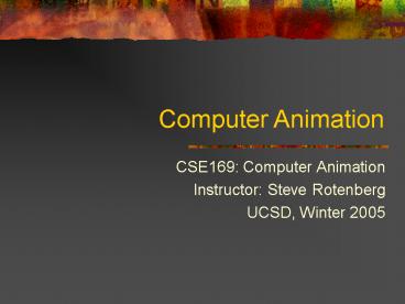 Computer Animation
