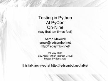 presentation player overlay