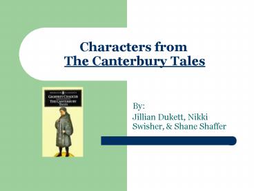 Characters from The Canterbury Tales