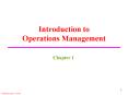 Introduction to Operations Management PowerPoint PPT Presentation
