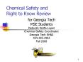 Chemical Safety and Right to Know Review PowerPoint PPT Presentation
