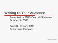 Writing to Your Audience PowerPoint PPT Presentation