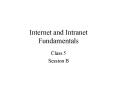 Internet and Intranet Fundamentals PowerPoint PPT Presentation
