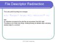 File Descriptor Redirection PowerPoint PPT Presentation