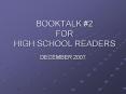 BOOKTALK PowerPoint PPT Presentation