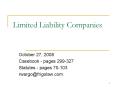 Limited Liability Companies PowerPoint PPT Presentation