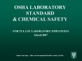 OSHA LABORATORY STANDARD PowerPoint PPT Presentation