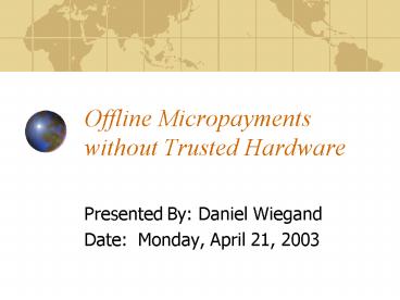 Offline Micropayments without Trusted Hardware