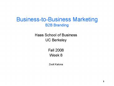 BusinesstoBusiness Marketing B2B Branding