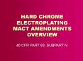HARD CHROME ELECTROPLATING MACT AMENDMENTS OVERVIEW PowerPoint PPT Presentation