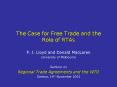 The Case for Free Trade and the Role of RTAs PowerPoint PPT Presentation