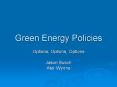 Green Energy Policies PowerPoint PPT Presentation