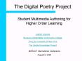 The Digital Poetry Project PowerPoint PPT Presentation