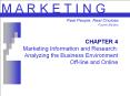 CHAPTER 4 Marketing Information and Research: Analyzing the Business Environment Off-line and Online PowerPoint PPT Presentation