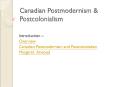 Canadian Postmodernism PowerPoint PPT Presentation