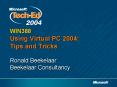 WIN388 Using Virtual PC 2004: Tips and Tricks PowerPoint PPT Presentation