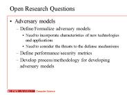 Open Research Questions