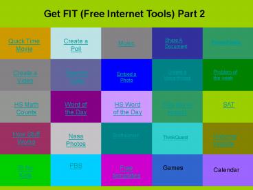 Get FIT Free Internet Tools Part 2