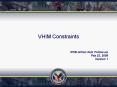 VHIM Constraints PowerPoint PPT Presentation