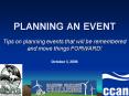 PLANNING AN EVENT PowerPoint PPT Presentation