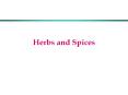 Herbs and Spices PowerPoint PPT Presentation