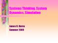 Systems Thinking, System Dynamics, Simulation PowerPoint PPT Presentation