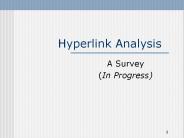 Hyperlink Analysis