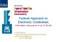 Federal Approach to Electronic Credentials PowerPoint PPT Presentation