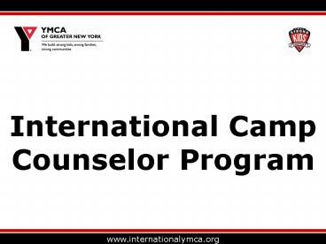 INTERNATIONAL CAMP COUNSELOR PROGRAM ICCP