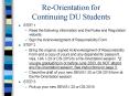ReOrientation for Continuing DU Students PowerPoint PPT Presentation