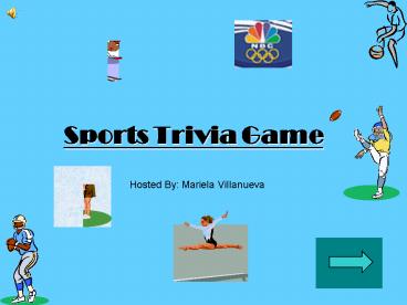 Sports Trivia Game