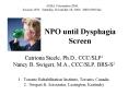 NPO until Dysphagia Screen PowerPoint PPT Presentation