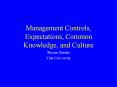 Management%20Controls,%20Expectations,%20Common%20Knowledge,%20and%20Culture PowerPoint PPT Presentation