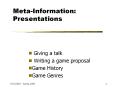 MetaInformation: Presentations PowerPoint PPT Presentation