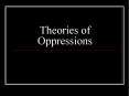Theories of Oppressions PowerPoint PPT Presentation