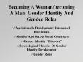 Becoming A Womanbecoming A Man: Gender Identity And Gender Roles PowerPoint PPT Presentation