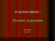 A Lecture about