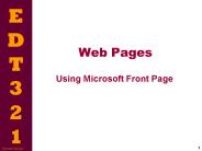 Web Pages