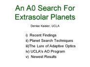 An A0 Search For Extrasolar Planets
