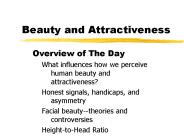 Beauty and Attractiveness