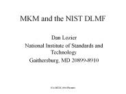 MKM and the NIST DLMF